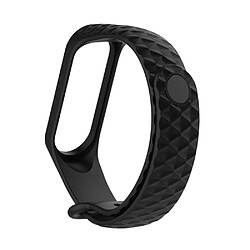 Avis Bracelet en TPU couverture complète souple réglable diamant 3D noir pour votre Xiaomi Mi Band 3