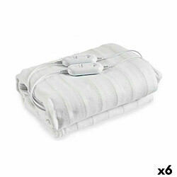 Gift Decor Chauffe-matelas Électrique Double Blanc Polyester 140 x 1 x 160 cm (6 Unités)