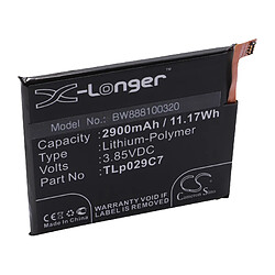 vhbw Li-Polymère batterie 2900mAh (3.85V) pour téléphone portable mobil smartphone comme Alcatel TLp029C7 