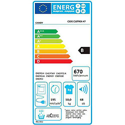 Sèche-linge à condensation 60cm 10kg blanc - csoec10dg-s - CANDY