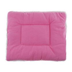 Lit de couchage pour chien de compagnie Matelas De Coussin En Molleton Pour Chien Bercon Teddy Pink M