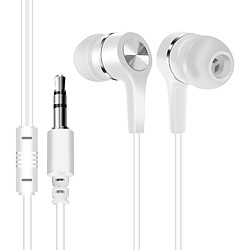 Écouteurs Filaires Jack 3.5 mm Intra-auriculaires Son de Qualité Forever Blanc