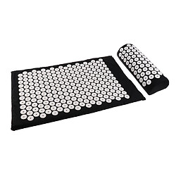 spiky acupressure oreiller ensemble de tapis acupuncture massage coussin coussin kit noir ensemble de tapis d'acupression