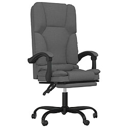 Maison Chic Fauteuil de massage inclinable de bureau,Fauteuil luxe de relaxation Gris foncé Tissu -MN14794