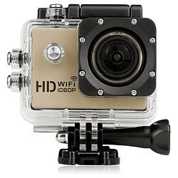 Yonis Caméra sport waterproof + SD 4Go Caméra Wifi Sport Embarquée Plongée Caisson Caméscope 12Mp Full HD 1080P Or + SD 4Go YONIS