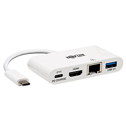 Tripp Lite U444-06N-H4GU-C video cable adapter Tripp Lite U444-06N-H4GU-C câble vidéo et adaptateur USB Type-C USB Type-C + USB Type-A + HDMI Blanc