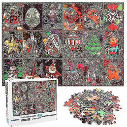 Universal Puzzle de cadeau de Noël de Noël, 1000 PCS Puzzle de décompression éducative, Wal