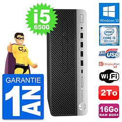 PC HP ProDesk 600 G3 SFF Intel i5-6500 RAM 16Go Disque Dur 2To Windows 10 Wifi · Occasion 