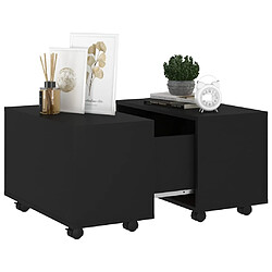 Avis vidaXL Table basse noir 60x60x38 cm bois d'ingénierie