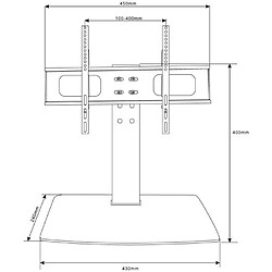 INOTEK DELTA3265 Pied a poser sur meuble TV pour ecrans de 32 a 65