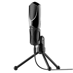 Wewoo Micro noir USB 2.0 Studio de jeu enregistrement audio Microphone à condensateur avec support