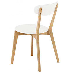 Lot de 4 Chaises Chêne et Laqué Blanc KosyForm pas cher