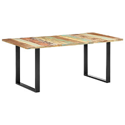 vidaXL Table à manger 180x90x76 cm Bois de récupération massif