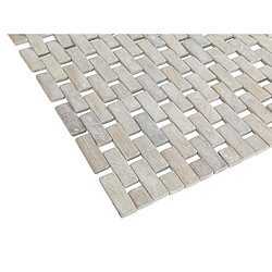 WENKO Tapis de salle de bain design Bamboo - L. 50 x l. 80 cm - Blanc