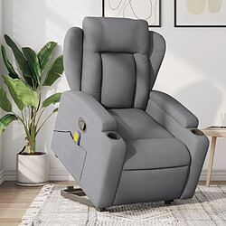 Maison Chic Fauteuil Relax pour salon, Fauteuil de massage inclinable Gris clair Tissu -GKD28470