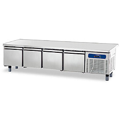 VIRTUS GROUP Soubassement Réfrigéré avec 4 Tiroirs 1/1 pour Appareils de Cuisson 900, L2200 mm - Virtus