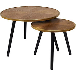 The Home Deco Factory Tables gigognes en pin Felix (Lot de 2).