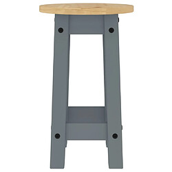 Acheter vidaXL Tabourets de bar lot de 2 gris bois massif de pin