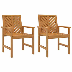 Maison Chic Lot de 2 Chaises à dîner de jardin bois massif d'acacia -GKD61745