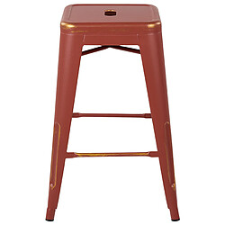 Acheter Beliani Tabouret de bar Set de 2 Métal Rouge CABRILLO