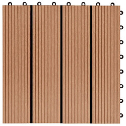 Acheter vidaXL Carreaux de terrasse 22 pcs 30 x 30 cm 2 m² WPC Teck