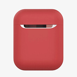 Wewoo Coque Ecouteurs sans fil en silicone anti-choc pour Apple AirPods 1/2 Rouge