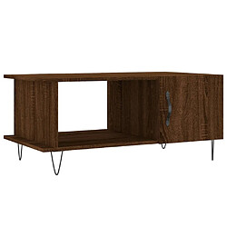 Maison Chic Table basse,Table Console Table d'appoint, Table pour salon chêne marron 90x50x40 cm bois d'ingénierie -MN62374