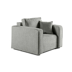 Bestmobilier Topaze - fauteuil - en tissu velours relief