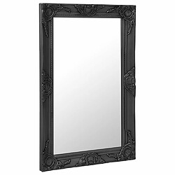 Maison Chic Miroir mural style baroque | Miroir Décoration pour Maison Salle de Bain 50x80 cm noir -GKD62540