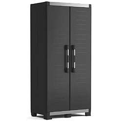 Keter Armoire de rangement et étagères Garage XL Noir et argenté 188cm 