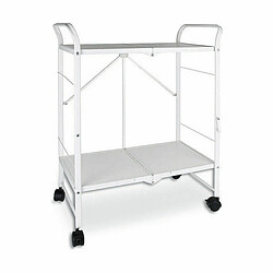 BigBuy Home Chariot de service Blanc Pliable 68,3 x 35,5 cm 