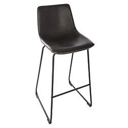 Atmosphera, Createur D'Interieur Tabouret de bar industriel Lois - H. 101 cm - Noir