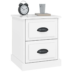 Acheter vidaXL Tables de chevet 2 pcs blanc brillant 39x39x47,5 cm