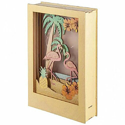 Rayher Cadre décoratif en bois à motif 3D - 20 x 30 x 6,7 cm - Flamant