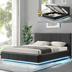 Avis Meubler Design Ensemble Matelas Sommier Coffre Gris 180 Alexi