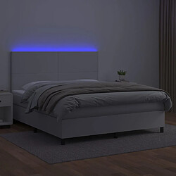 Avis vidaXL Sommier à lattes de lit avec matelas et LED Blanc 180x200 cm