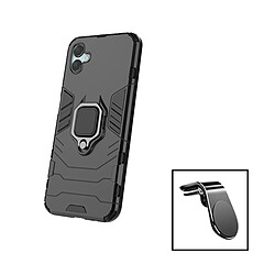 PHONECARE Kit Support Magnétique L Safe Driving Voiture + Coque 3X1 Military Defender pour Samsung Galaxy F04 - Noir 