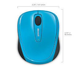 Microsoft Souris sans fil Wireless Mobile Mouse 3500 (Bleu)