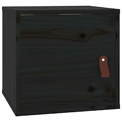 Maison Chic Armoire murale,Meuble de Rangement pour salon,cuisine Noir 31,5x30x30 cm Bois de pin massif -MN41405