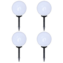 vidaXL 4 pcs Lampes d'allée d'extérieur à LED 30 cm et piquet au sol