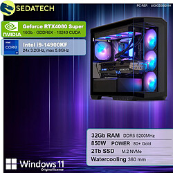 Sedatech PC Gamer Large Vision • Intel i9-14900KF • RTX4080 Super • 32Go DDR5 • 2To SSD M.2 • Windows 11