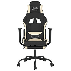 Avis Maison Chic Chaise de jeu, Chaise gaming de massage avec repose-pied, Fauteuil gamer,Chaise de Bureau Noir et crème Tissu -GKD88386