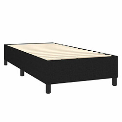 Acheter Maison Chic Lit Adulte - Lit simple Lit à sommier tapissier et matelas moelleux - Meuble de Chambre - Noir 80x200 cm Tissu -MN47140