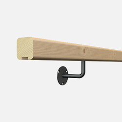 Kordo Claro - Kit main courante murale en bois + supports de fixation