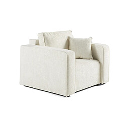 Bestmobilier Topaze - fauteuil - en tissu velours relief