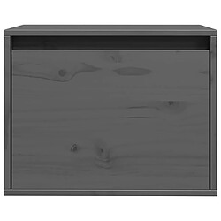 Avis vidaXL Armoire murale Gris 45x30x35 cm Bois de pin massif