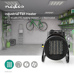Alpexe Radiateur Soufflant au Design Industriel en Céramique | Thermostat | 3 Réglages 2 000 W | Jaune