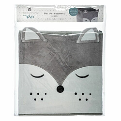 Atmosphera, Createur D'Interieur Boîte de rangement enfant design velours Douceur - L. 29 x l. 29 cm - Gris