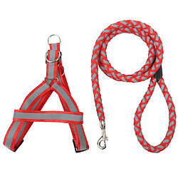 corde de traction de sangle de poitrine de chien rouge