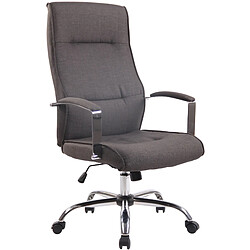 Decoshop26 Fauteuil de bureau sur roulettes mécanisme de balance hauteur réglable en tissu gris foncé 10_0002608